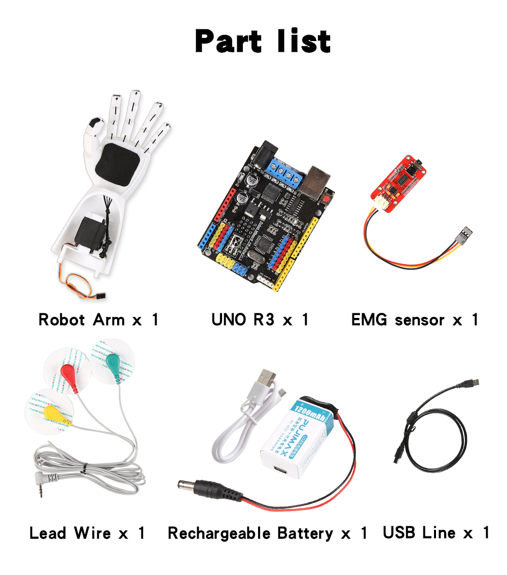 EMG Sensor Robotic Arm Electri - Robot Arm Kit 评论和价格