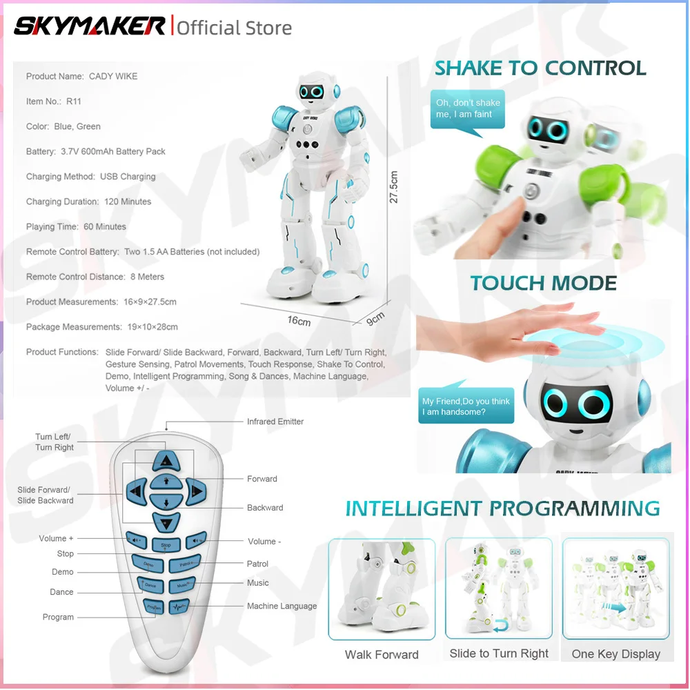 JJRC R11 RC Robot CADY WIKE Ge - Line Follower Robot 评论和价格