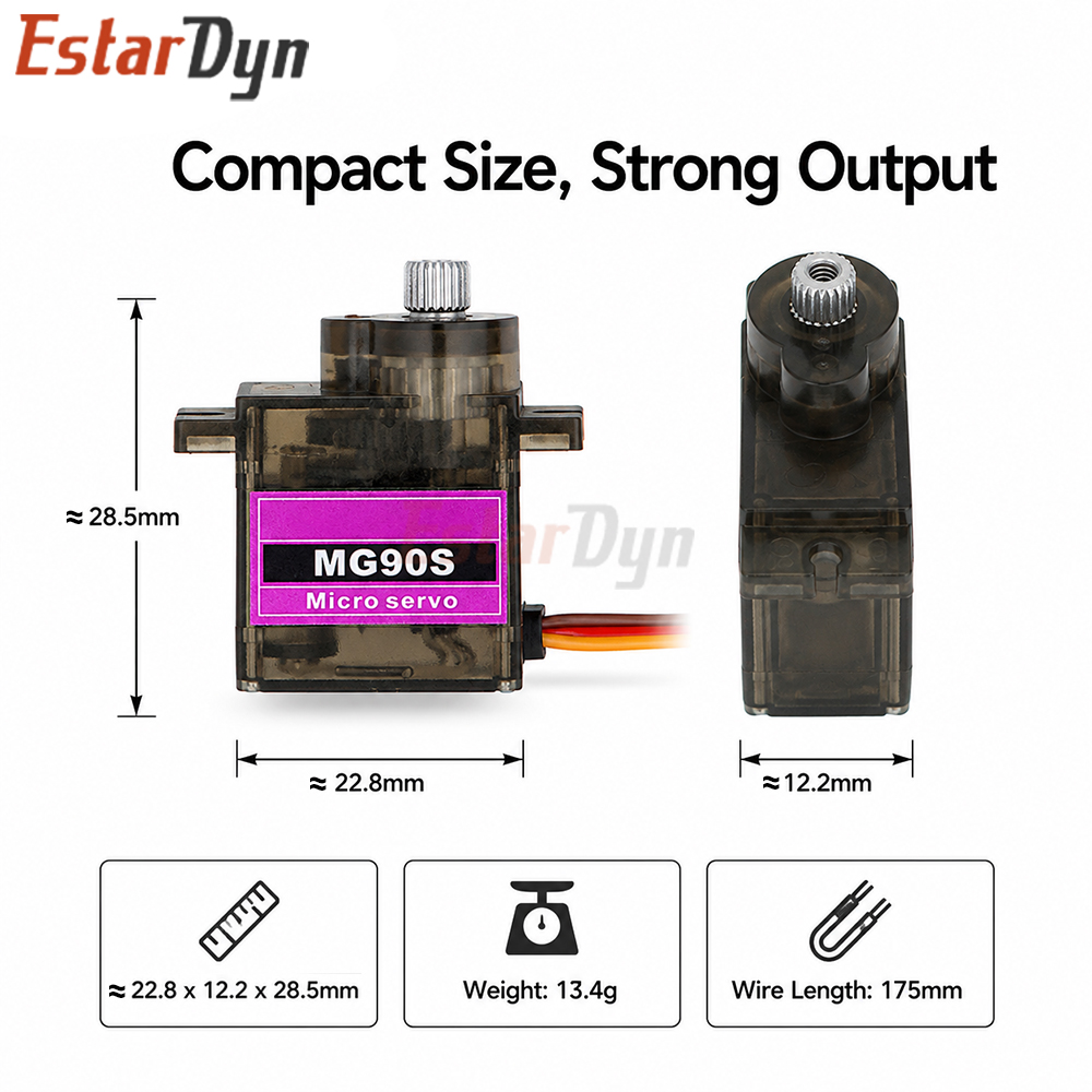 Estardyn MG90S Digital Metal G - Sg90 Servo 评论和价格