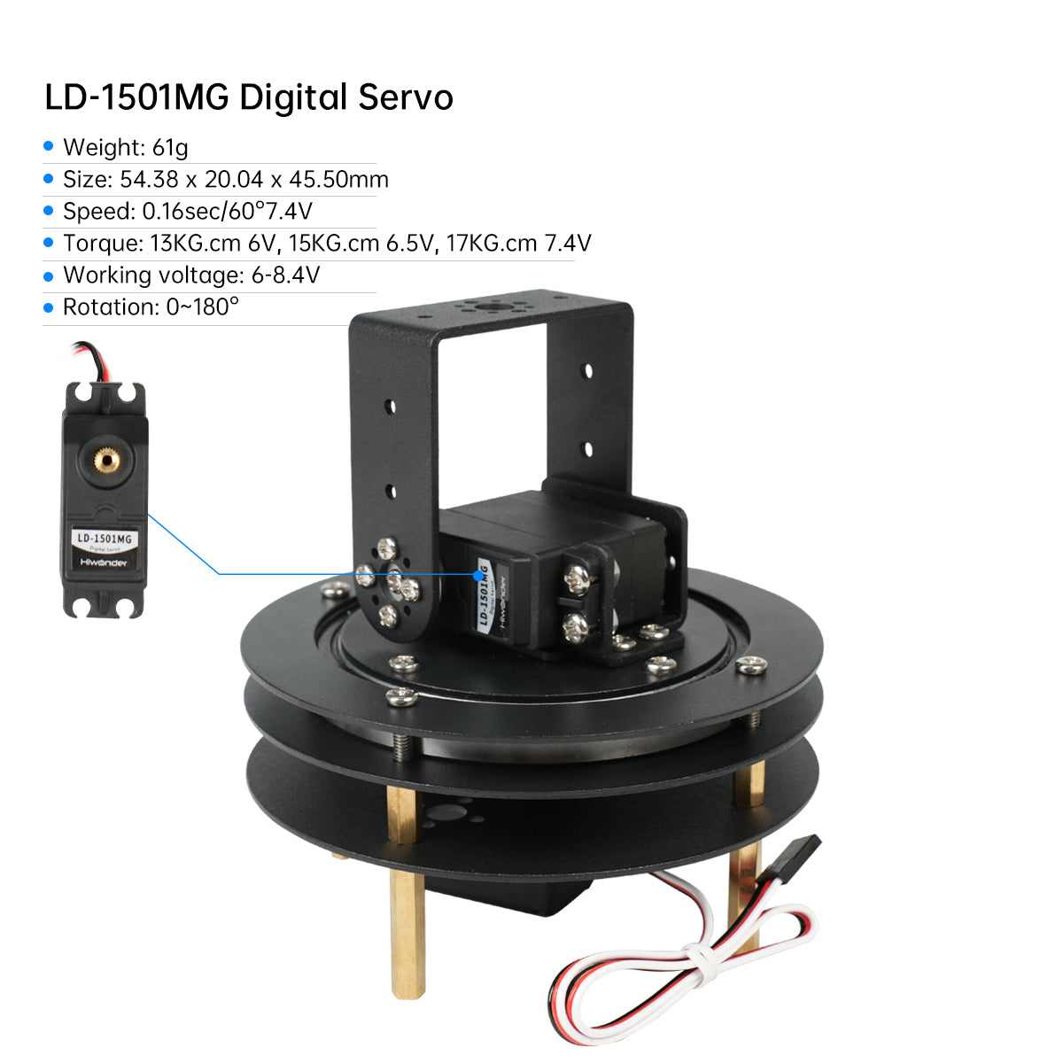 Hiwonder Unassembled 2 DOF Pan - Pan Tilt Bracket 评论和价格