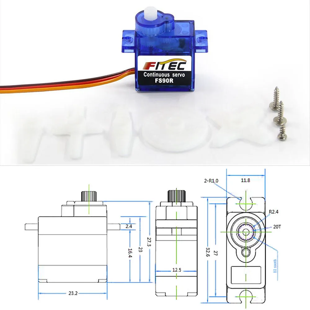 Feetech Mini FS90R Micro Servo - Micro Servo 评论和价格