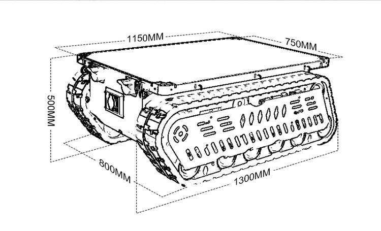 300 600kg Load RC Tank Crawler - Tracked Robot Chassis 评论和价格