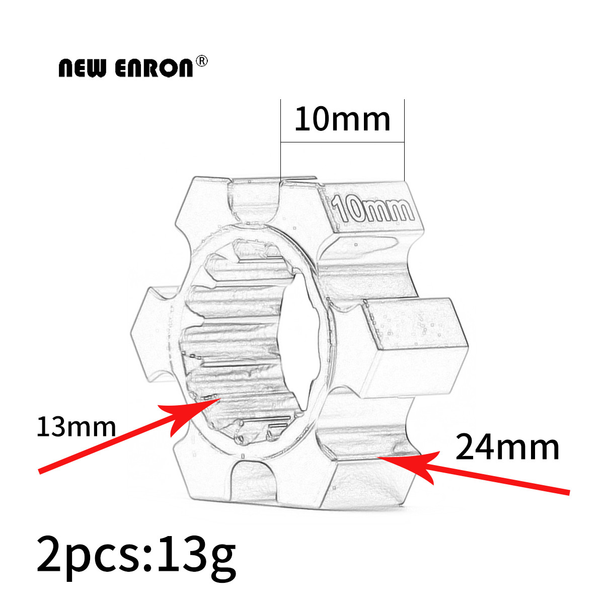 NEW ENRON 2Pcs Aluminum Wheel  - Omni Wheel 评论和价格