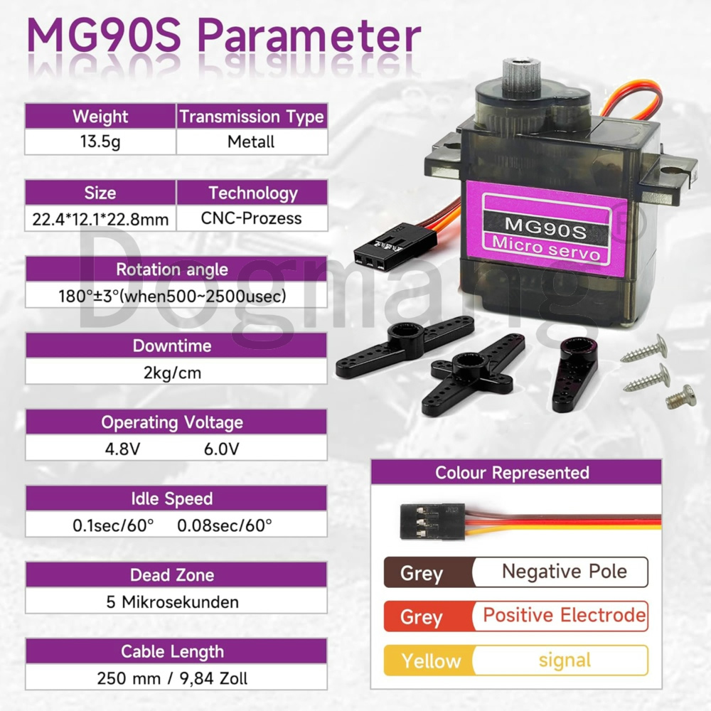 MG90S Servo 1/2/4/10/20/50 Pcs - Sg90 Servo 评论和价格
