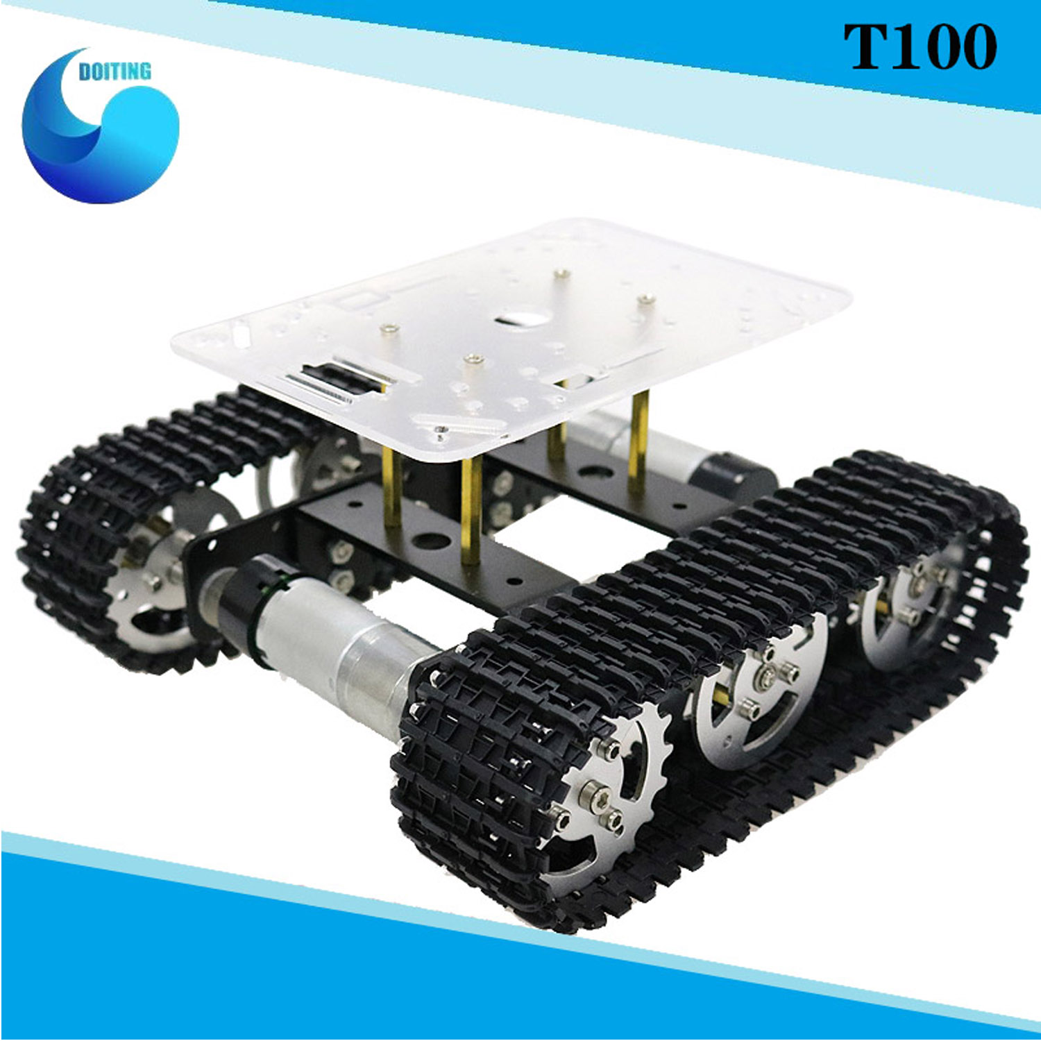 RC Metal Robot Tank Car Chassi - Tracked Robot Chassis 评论和价格